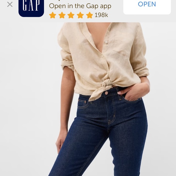 Gap 1969 Always Mid-rise Skinny Jean Dark Wash - Picture 3 of 6